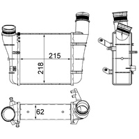 Mahle Ladeluftkühler (CI 336 000S) für AUDI A6 C5