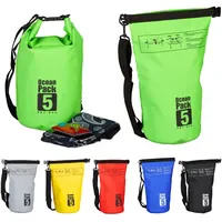 Relaxdays Ocean Pack 5L Packsack wasserdicht, grün