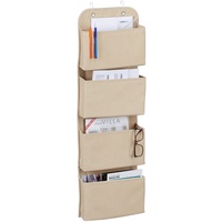 Relaxdays Hängeorganizer, 4 Fächer, Tür Organizer mit Haken zum