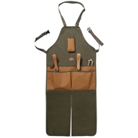 Esschert Design Gartenschürze, Arbeitsschürze mit Taschen, lang, in grün-braun,