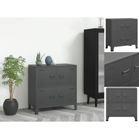 VidaXL Industrial Anthrazit 75x40x80 cm Stahl