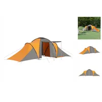 VidaXL Campingzelt 6 Personen Grau und Orange