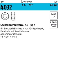 Hörger & Geßler Sechskantmutter ISO 4032 M30 A 4