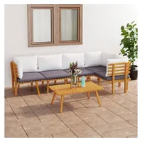 VidaXL Modell 21 Loungeset mit Kissen Akazie braun