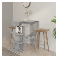 VidaXL Bartisch mit Regal Grau Sonoma 100x50x101,5 cm