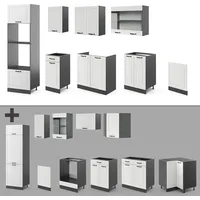 Vicco Küchenzeile R-Line 300 cm mit Hochschrank, ohne Arbeitsplatte