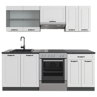 Vicco Küchenzeile R-Line 200 cm Weiß/Anthrazit