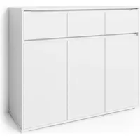 Vicco Kommode Ruben, Weiß, 120 cm mit Schubladen