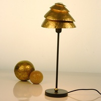 Holländer Tischleuchte Snail One in Braun-Gold