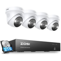 ZOSI 4K PoE Überwachungskamera Set Außen Schwarz