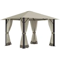 Outsunny Gartenpavillon Pavillon 3 x 3 m Gartenzelt Dach