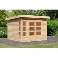 Karibu Gartenhaus Kastorf 6 - 28mm-274 x 274cm- naturbelassen