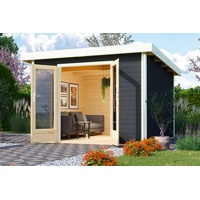 Karibu Gartenhaus Radeburg 1 - 40mm-309 x 309 cm-terragrau
