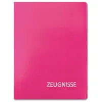 ROTH Zeugnismappe DIN A4, 20 Hüllen magenta,