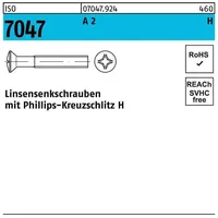 Industrial Quality Supplies ISO 7047 Form C LinsenSenkkopfschraube M3x6