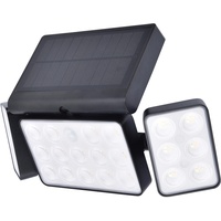 Lutec Solar-Außenwandleuchte mit Bewegungsmelder TUDA 6935502330 LED 13W Schwarz