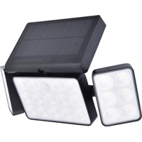 Lutec Solar-Außenwandleuchte mit Bewegungsmelder TUDA 6935502330 LED Schwarz