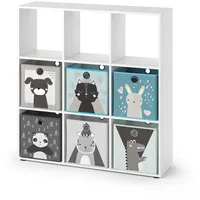 Vicco Kinderregal, Nove Weiß 9 Fächer Kinder-Faltboxen