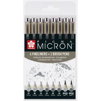 Sakura Pigma Micron Fineliner-Set farbsortiert 0,25 + 0,45 +