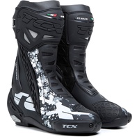 TCX RT-Race Motorradstiefel, schwarz-grau-weiss, Größe 40