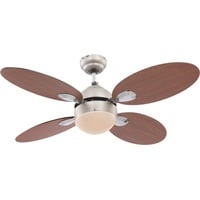 GLOBO Wade 106,6 cm Deckenventilator nickel/kirsche/walnuß mit Licht &