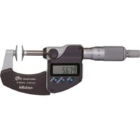 Mitutoyo Digitale Bügelmessschraube IP65 für Zahnweitenmessungen, 25-50 mm, Scheibe=20