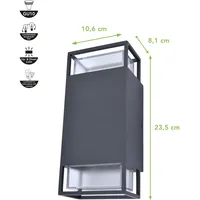 Lutec Ridge 5107101118 Außenwandleuchte GU10
