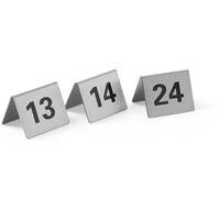 HENDI Tischnummern, Nummer 13-24, 50x35x(H)40mm, Edelstahl 18/0