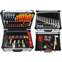 FAMEX Werkzeugkoffer 418-88 Professional 128-teilig mit Werkzeugset Gefüllt
