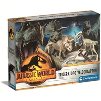 CLEMENTONI Ausgrabungs-Set Triceratops Velociraptor - Spannendes Spielzeug zum Entdecken,