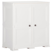 VidaXL Kunststoffschrank 0,79 x 0,43 x 0,86 m weiß