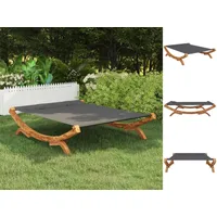 VidaXL Sonnenliege 165x188,5x46 cm Bugholz Massiv Anthrazit