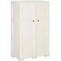 VidaXL Kunststoffschrank 0,79 x 0,43 x 1,25 m weiß