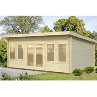 Palmako Lisa Holz-Gartenhaus Hellbraun Pultdach Tauchgrundiert 530 cm x