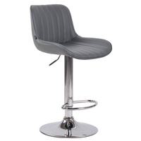 CLP Barhocker Lentini Kunstleder grau/chrom