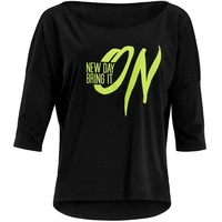 Winshape Ultra leichtes Modal-3/4-Arm Shirt MCS001 mit neon gelbem