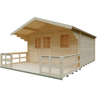 Konifera Gartenhaus KONIFERA "Kallenberg 3", beige (naturbelassen), Fußboden im