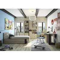 Gami Jugendbett DUPLEX 90 x 200 cm Holz schwarz