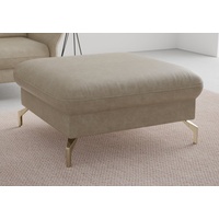 Sit&more Hocker »Fashion«, inklusive Federkern, mit satinierten Nickelfüßen beige