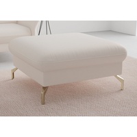 Sit&more Hocker »Fashion«, inklusive Federkern, mit satinierten Nickelfüßen beige