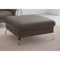 Sit&more Hocker »Fashion«, inklusive Federkern, mit satinierten Nickelfüßen braun