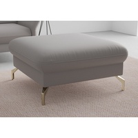Sit&more Hocker »Fashion«, inklusive Federkern, mit satinierten Nickelfüßen grau