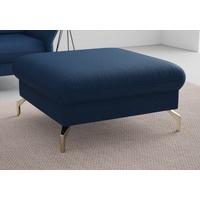 Sit&more Hocker »Fashion«, inklusive Federkern, mit satinierten Nickelfüßen blau