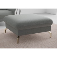 Sit&more Hocker »Fashion«, inklusive Federkern, mit satinierten Nickelfüßen grau
