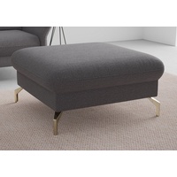 Sit&more Hocker »Fashion«, inklusive Federkern, mit satinierten Nickelfüßen braun