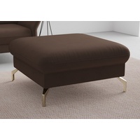 Sit&more Hocker »Fashion«, inklusive Federkern, mit satinierten Nickelfüßen braun