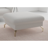 Sit&more Hocker »Fashion«, inklusive Federkern, mit satinierten Nickelfüßen grau