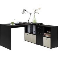 FMD Eckschreibtisch »Lex, Schreibtisch / Sideboard,«, schwarz