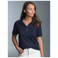 TRIGEMA Poloshirt aus Baumwolle mit Kristallsteinen", Damen, Poloshirt Shirts