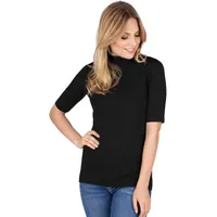 TRIGEMA T-Shirt TRIGEMA "TRIGEMA T-Shirt mit elastischem Stehkragen", Damen,